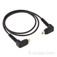 Mini HDMI à 90 degrés Conception d&#39;angle gauche droit